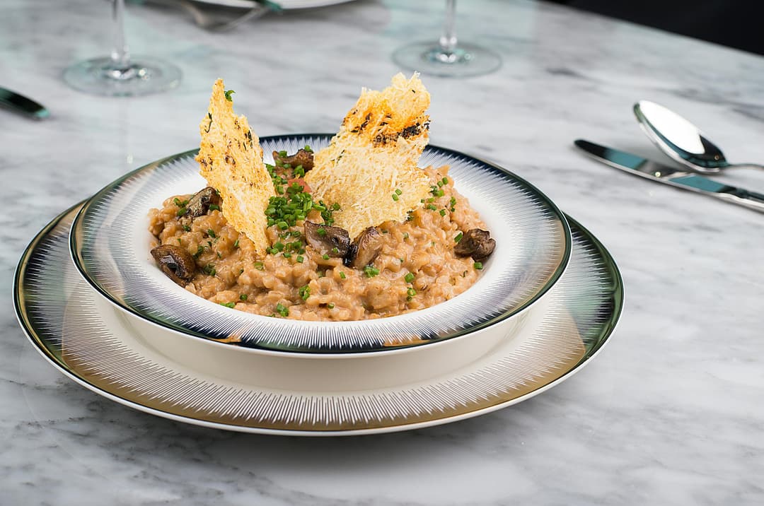 Risotto cremos cu ciuperci sălbatice și parmezan