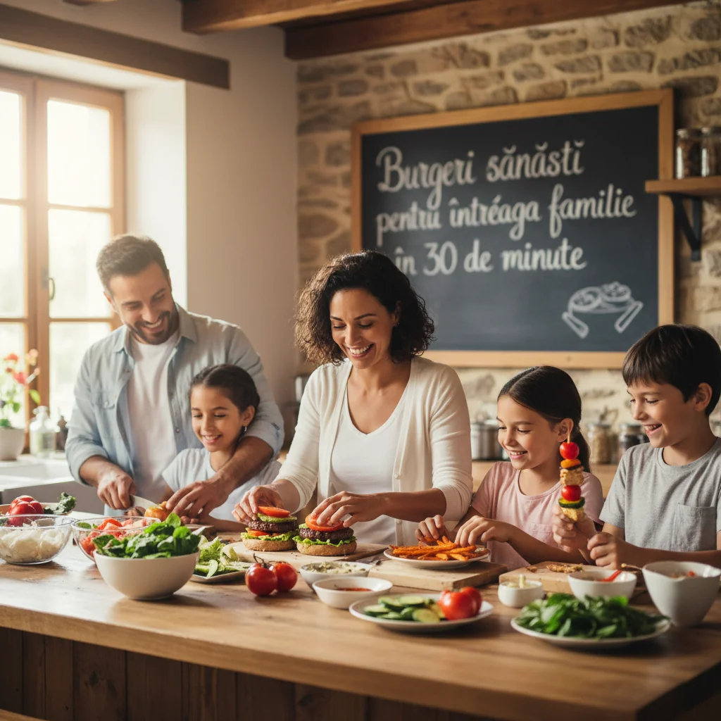 Burgeri sănătoși pentru întreaga familie în 30 de minute