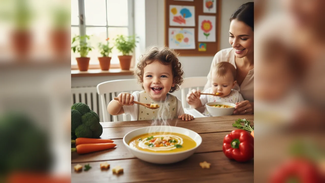 Supă cremă de legume plină de vitamine pentru cei mici